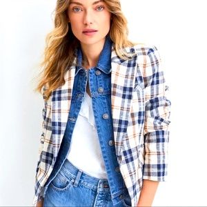 Veronica Beard Hosanna Plaid Dickey Jacket Size 12